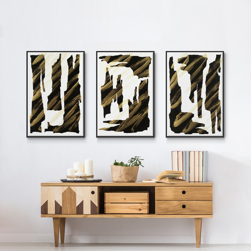 Onyx Obelisks I, H 40 po x l 90 po x P 2 po, Noir