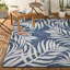 TOMMY BAHAMA Patio Country Botanical Coastal  Indoor/Outdoor Area Rug, Navy/Cream, 7'10"x10'2"-1944870200-1944870205