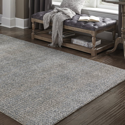 Tapis bleu / gris Zenel