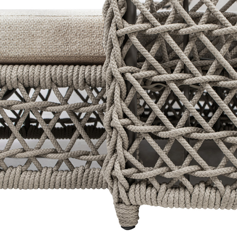 Corzatt 108" Woven Frame Barrel Deep Seating RAF Outdoor Sectional Sofa