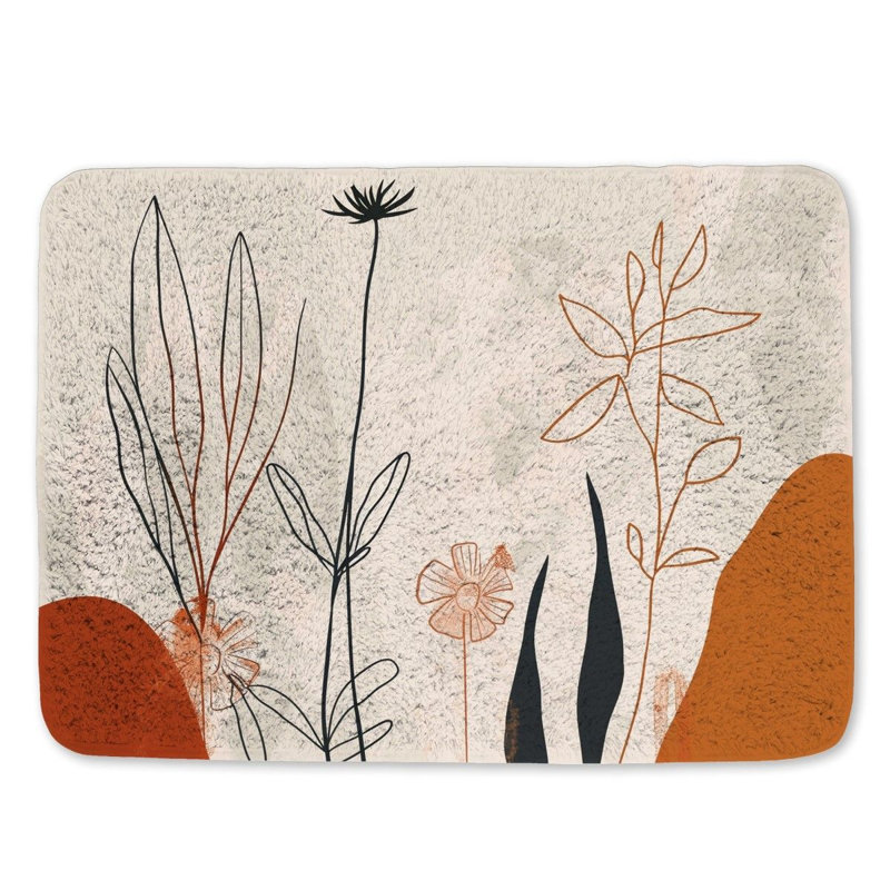 Barthmaier Microfiber / Microsuede Non-Slip Bath Mat, 21" W x 34" L