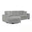 L-Shaped Sectional Sofa With Pillows And Ottoman-1208909367