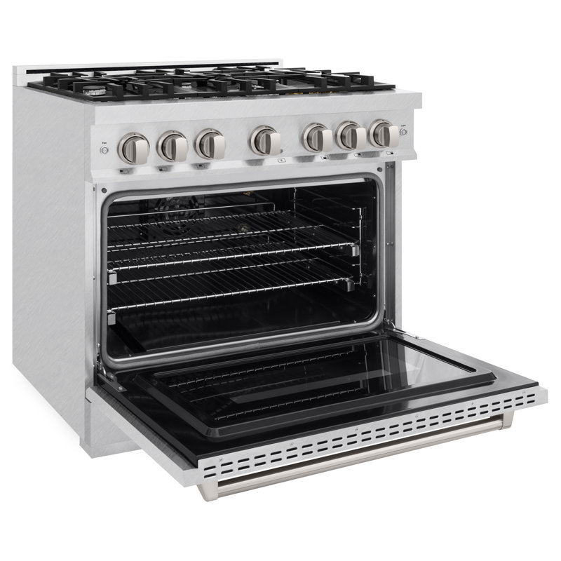 ZLINE 36" Classic Gas Range w/ 6 Burners & Convection Oven in DuraSnow Stainless Steel