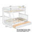Lit simple superposé au dessus d'un lit double avec rangement-750344246