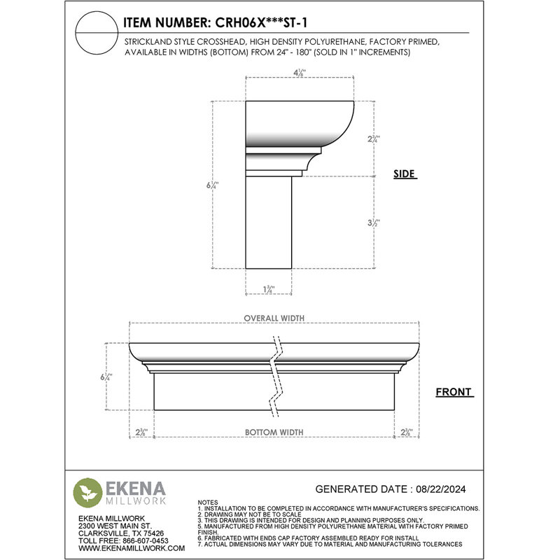 Endurathane Strickland Crosshead, 101 pouces