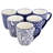 Red Barrel Studio® Mathre 6 Piece 12 Ounce Assorted Design Stoneware Mug Set in Blue and White