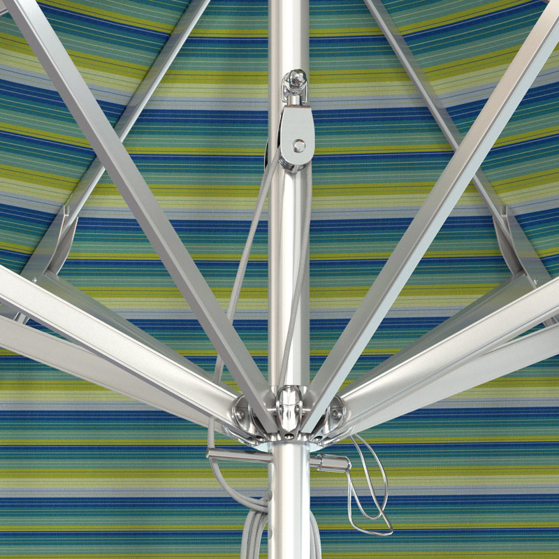 Parasol de marché 9 pi Caelo, Sunbrella® bord de mer Séville rayé