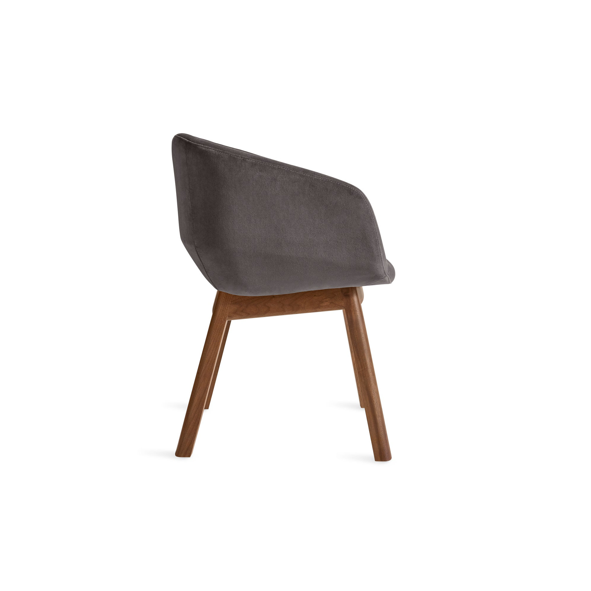 Host Task Chair Storm Velvet, Storm Velvet, Walnut