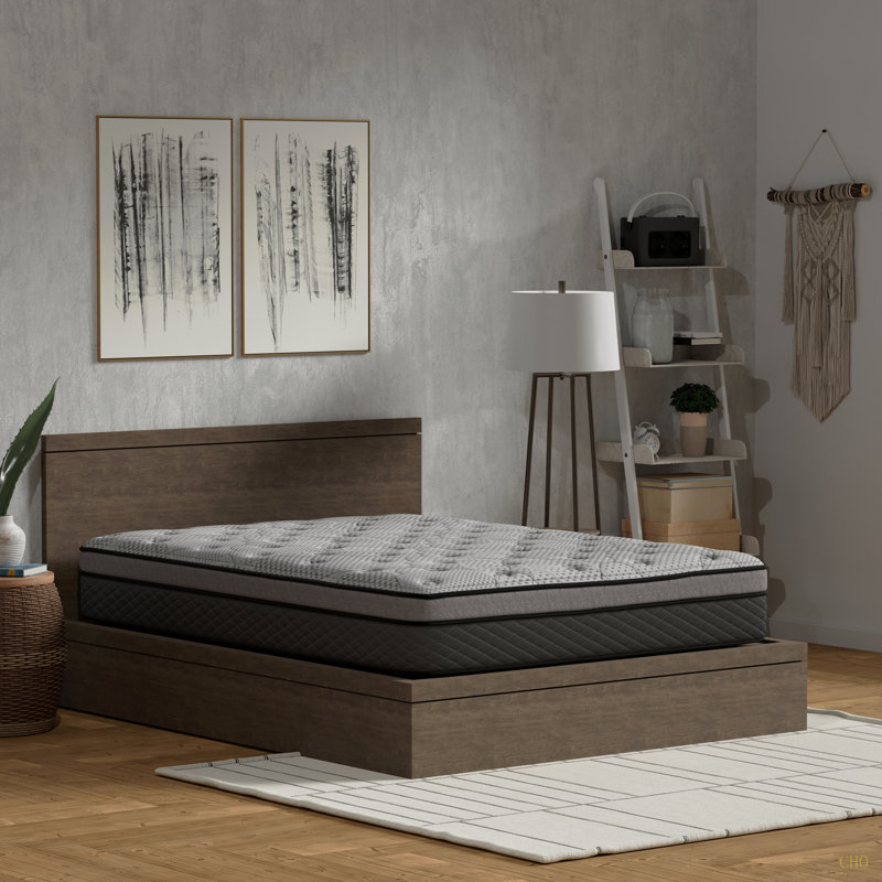 Grand matelas moyen ferme avec ressorts ensachés Massucci 12 pouces, Grand lit