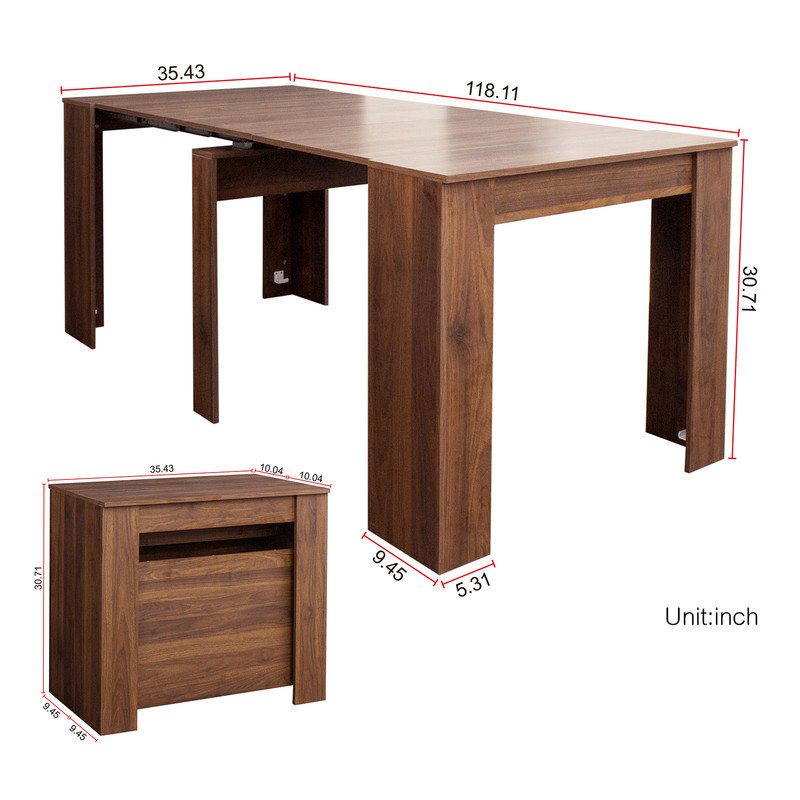 Table de salle à manger Chesnut Aeara, Noyer