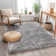 Feather Shag Solid Colour Synthetic Area Rug