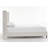 Hayden Upholstered Wingback Bed with Tall Headboard, Textured Ivory Canvas, Elegant Simplicity-1321287064