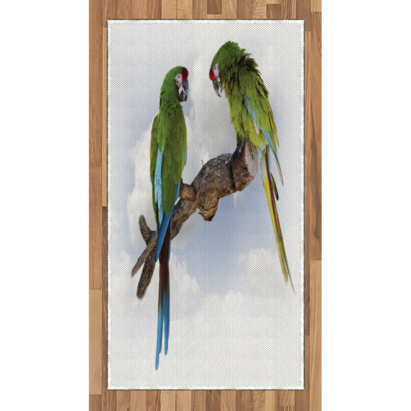 Tropical High Density Long Fiber Poly Threads Decorative Area Rug Carpet, Rectangle 2'7" x 5'