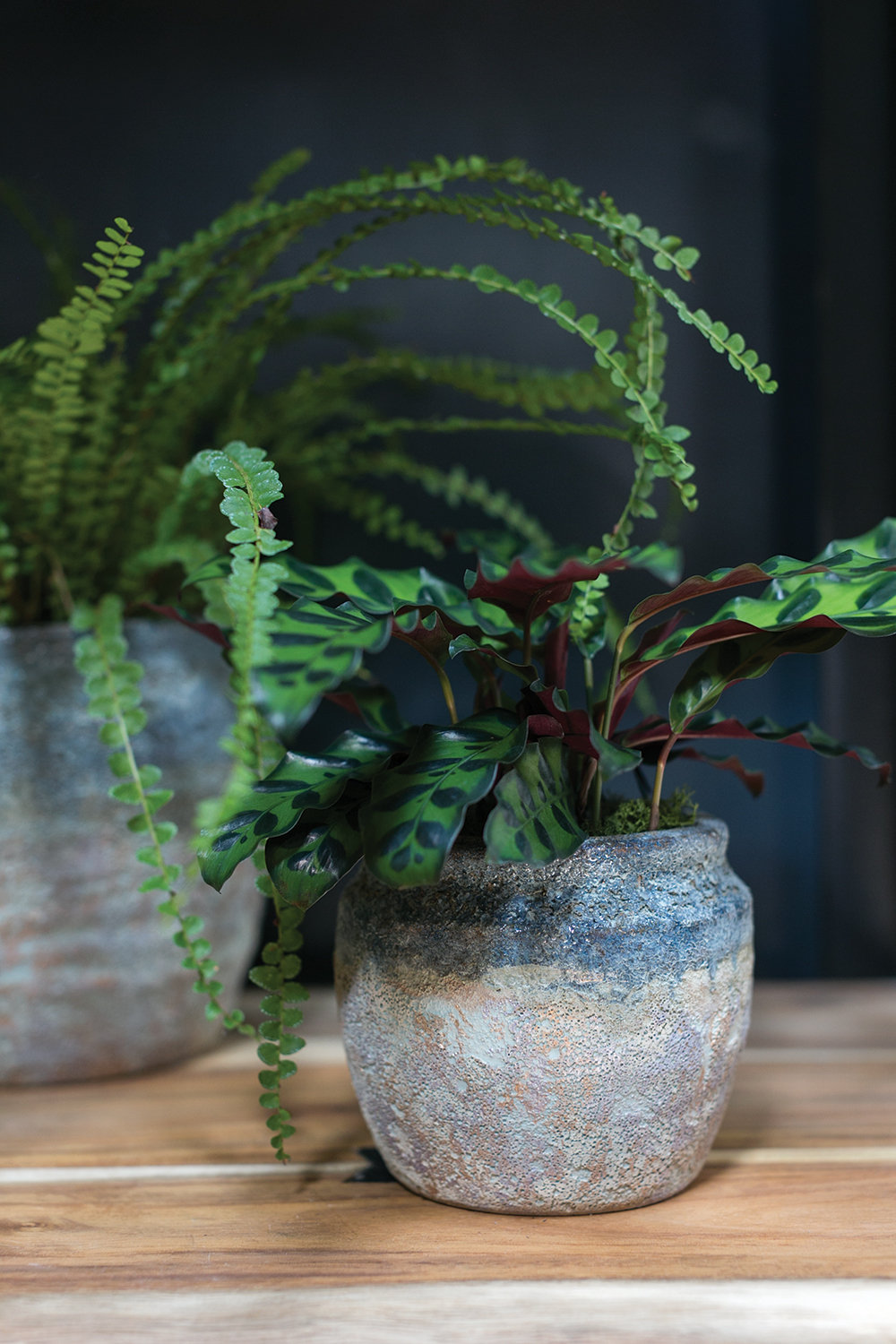 Handmade Ceramic Pot Planter, 4.25" H x 4.75" W x 4.75" D