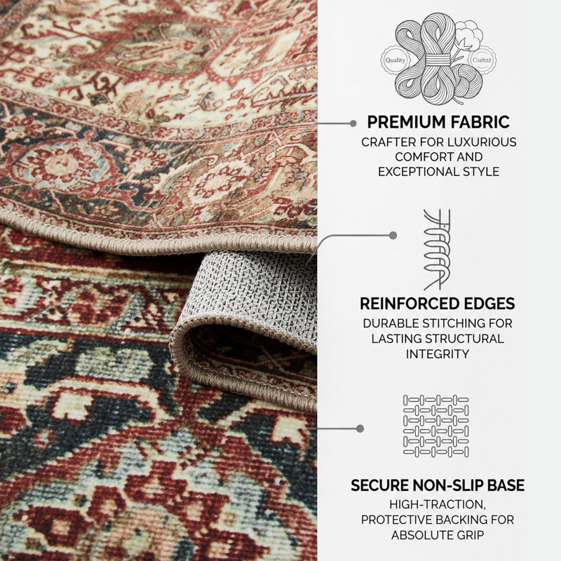 Cashmere Machine Tufted Area Rug ( Low-Pile Traditional), Rectangle 120 x 170 cm