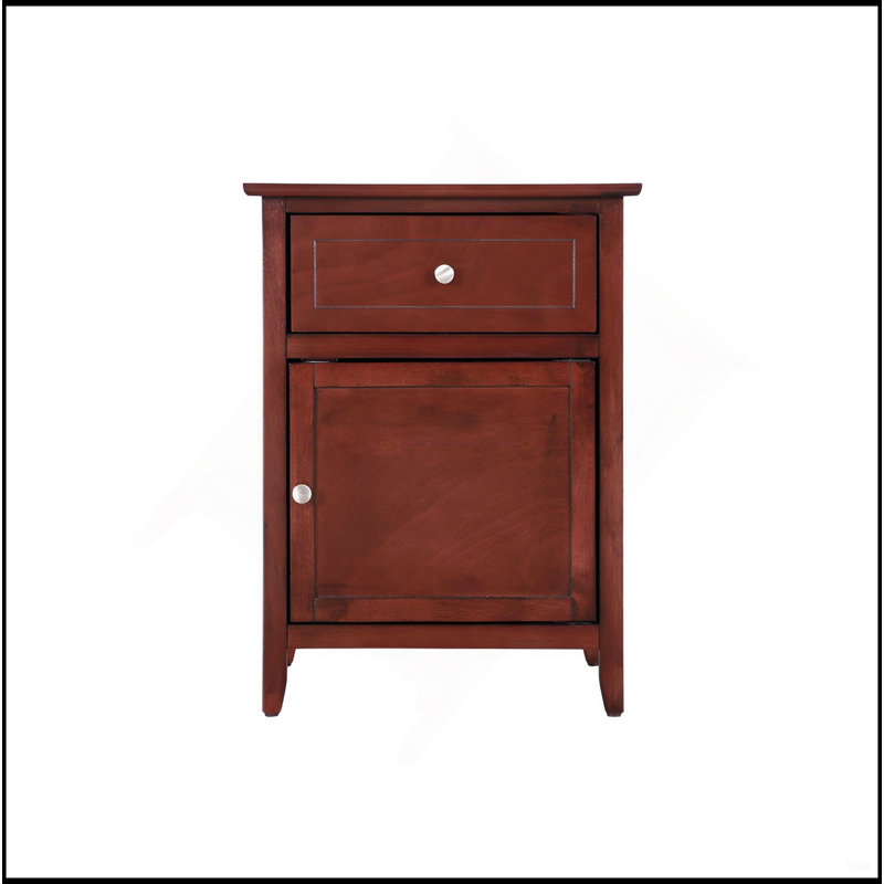 Drawer /1 Door Nightstand, Cherry