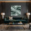 «Gradient Abstract 18 Green», art mural sur toile-120508674