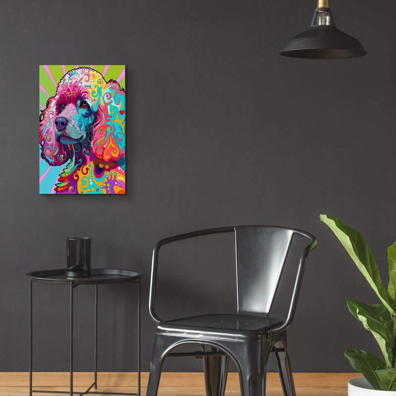 «Poodle Love» par Dean Russo, H 24 po x l 16 po x P 0,2 po