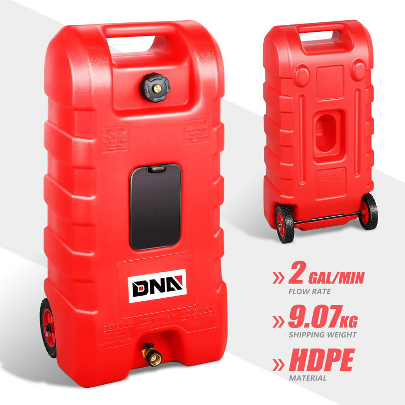 Contenant de réservoir de carburant portable 58L pour l'essence légère au gasoil 58L, 13 gallons, 2 gallons / min, Rouge
