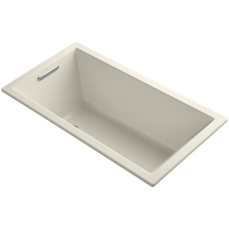 Baignoire de trempage de soulignement 60 po x 32 po, Biscuit, Non