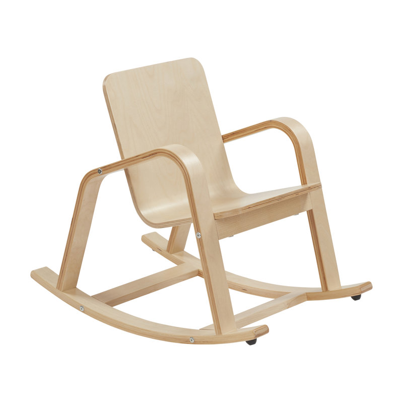 ECR4Kids Bentwood Reading Rocking Chair with Armrests, Montessori Furniture, Natural
