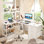 Bureau d'ordinateur en L avec rehausse et bureau en coin Shelburne