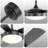 42 Inch Black Ceiling Fan With 22W LED Light And Remote Control MDF Blades Reversible DC Motor-213496385