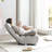 Balcony Chair - 4-segment Adjustable Grey Metal Reclining For Living Room, Space Efficient Back