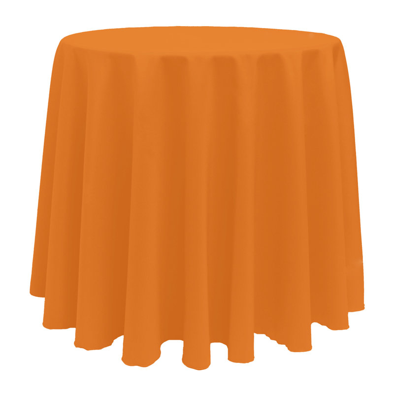 Jonina Solid Color Round Tablecloth, 102" x 102", Orange