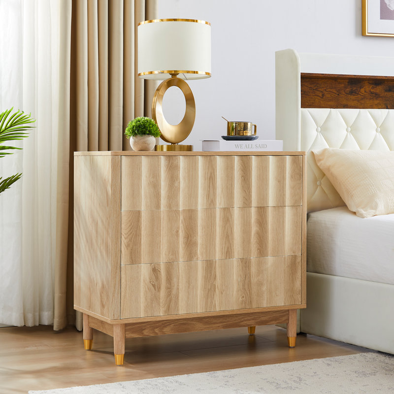 Silvena 3-Drawer Dresser (31.5" W), Yellow