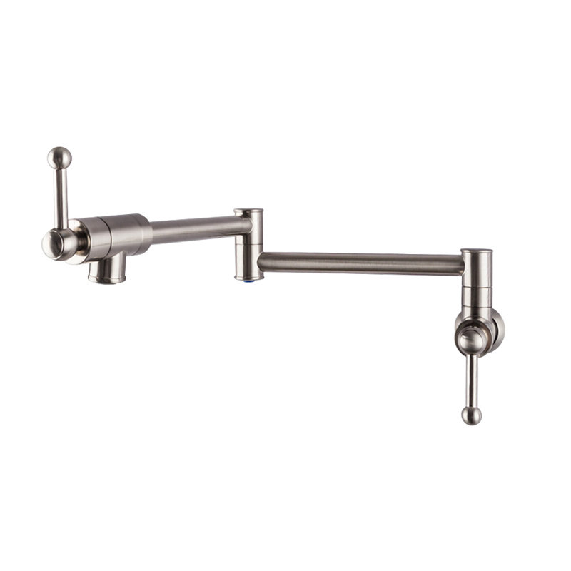 Folding Double Handle Kitchen Faucet With Accessories