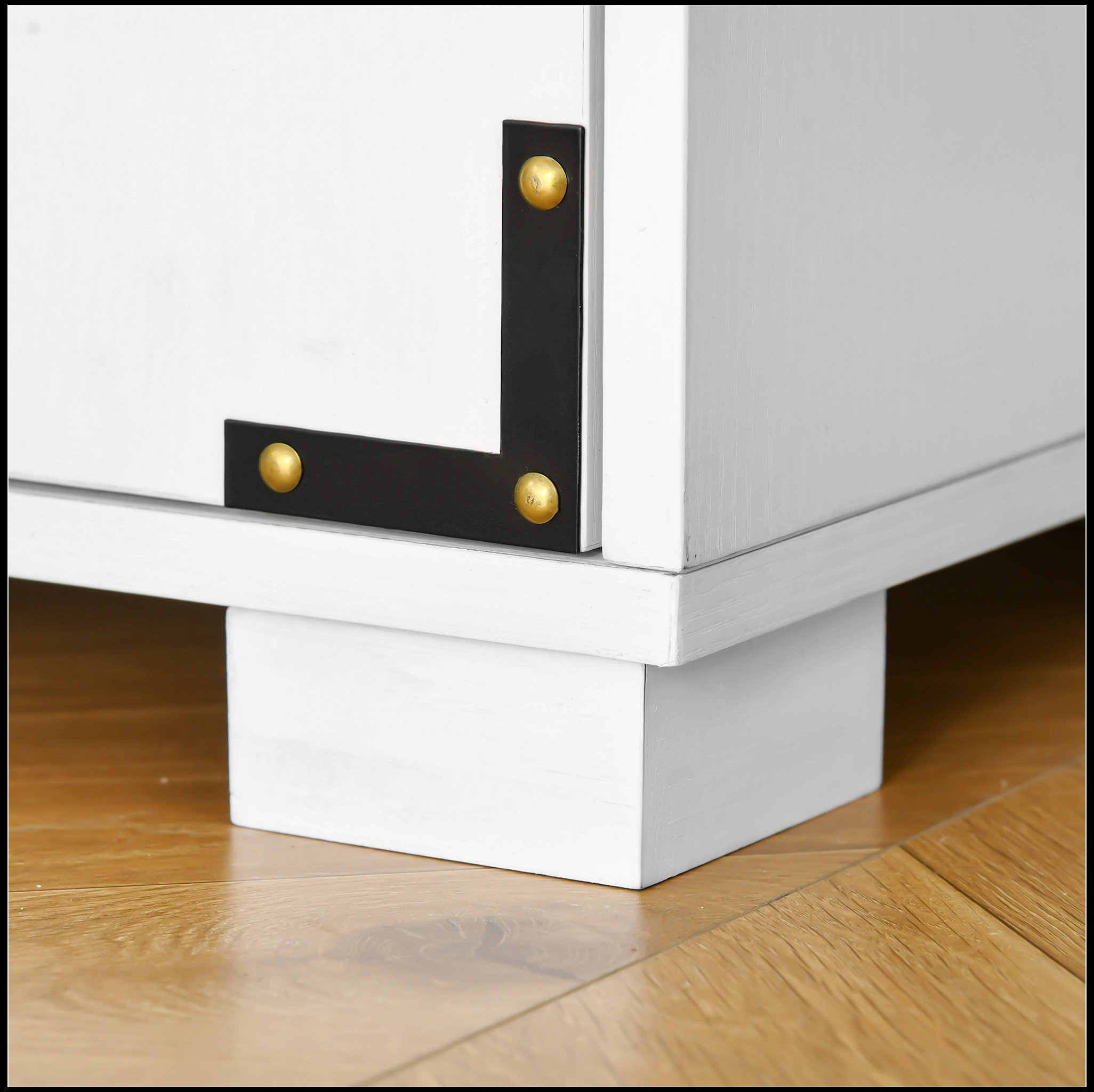 Ophelia & Co. Industrial Kitchen Pantry with 4 Door Cupboard