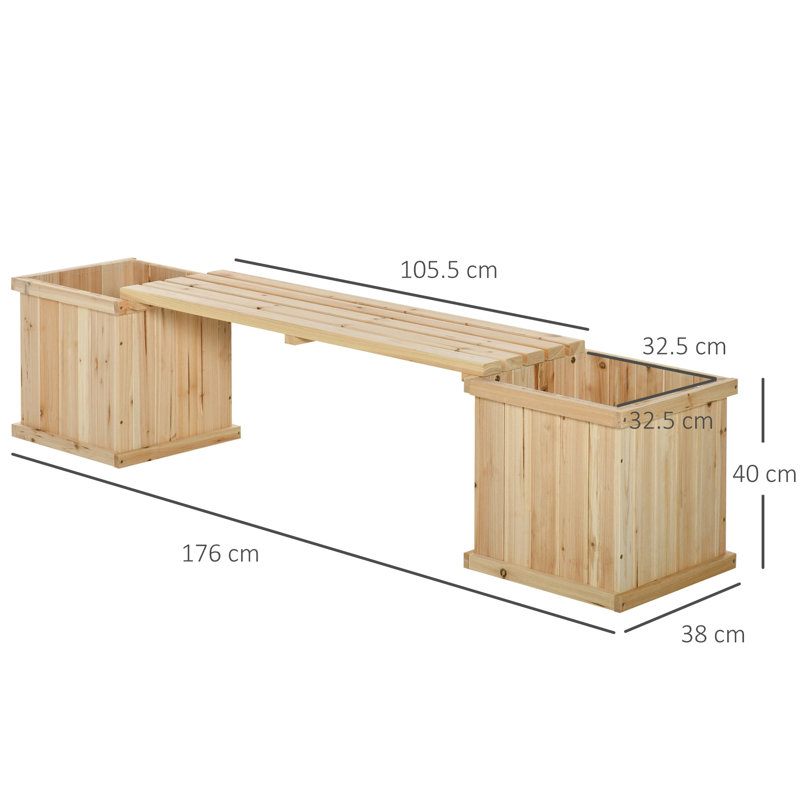 Ardie Solid Wood Outdoor Bench