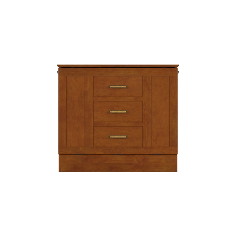  Commode escamotable avec matelas 6 po Charleston, Très grand simple, Teak