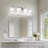 4-Light Modern Square Vanity Light For Bathroom, Bedroom With Curved Arms And Milk White Glass Shades-1014028997