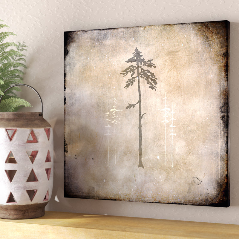 «Moose Lodge 2 - Lodge Pole», impression sur toile tendue, H 14 po x l 14 po x P 2 po