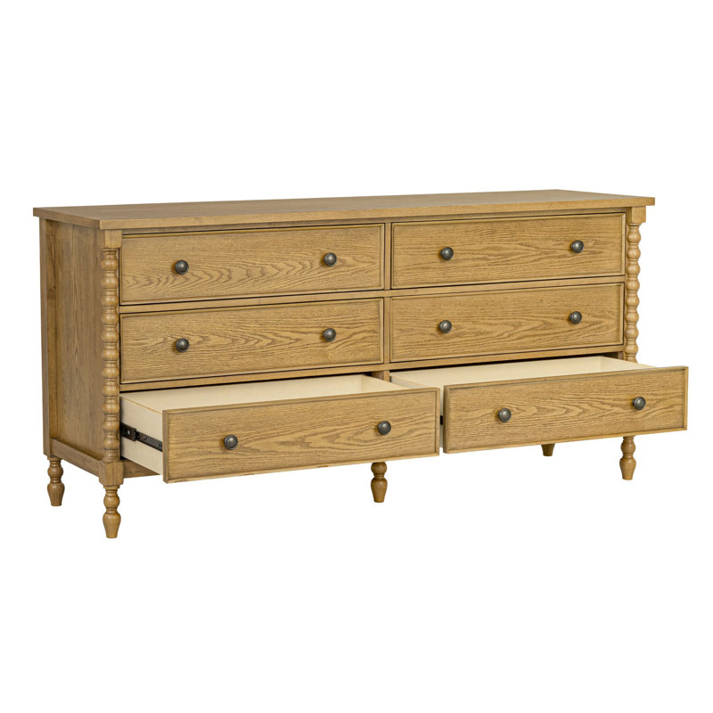 Grande commode à 6 tiroirs Beckett, Naturel