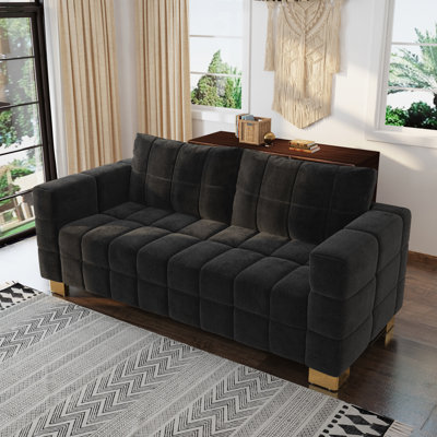 81.89"square Armrest Upholstered Sofa