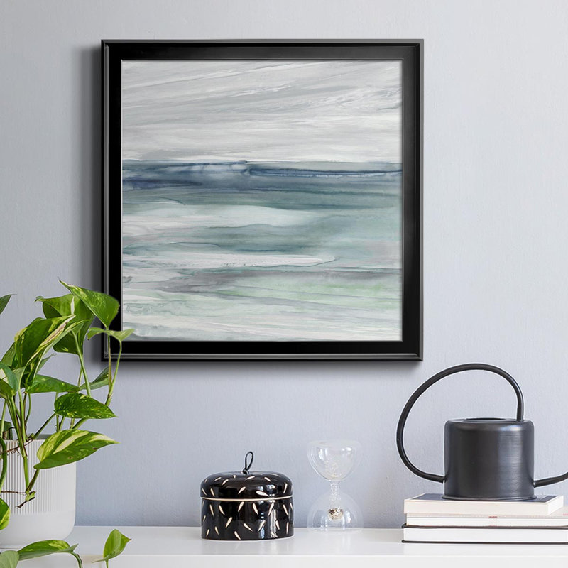 «Ocean Tide», reproduction d'art sur toile encadrée, H 26,5 po x l 26,5 po x P 1,5 po, Noir