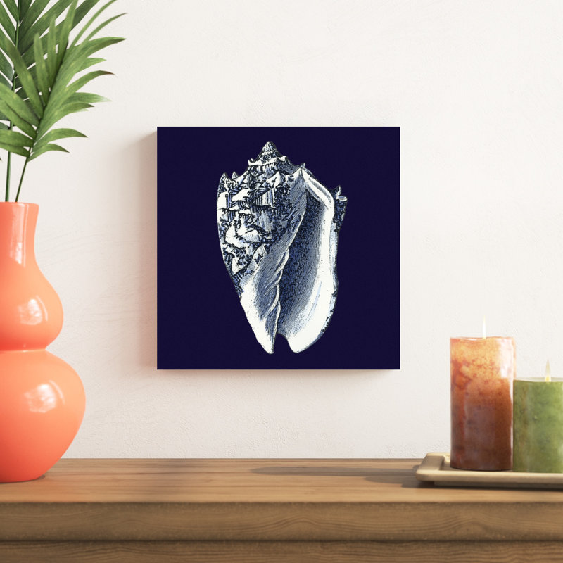Y SE PAPER Indigo Shells II, H 12 po x l 12 po x P 1,25 po
