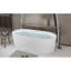 59" Linear Acrylicfreestanding Bathtub Stand Alone Soaker Tub, Glossy White Acrylic, POP-UP Chrome Drain, Cupc Certified