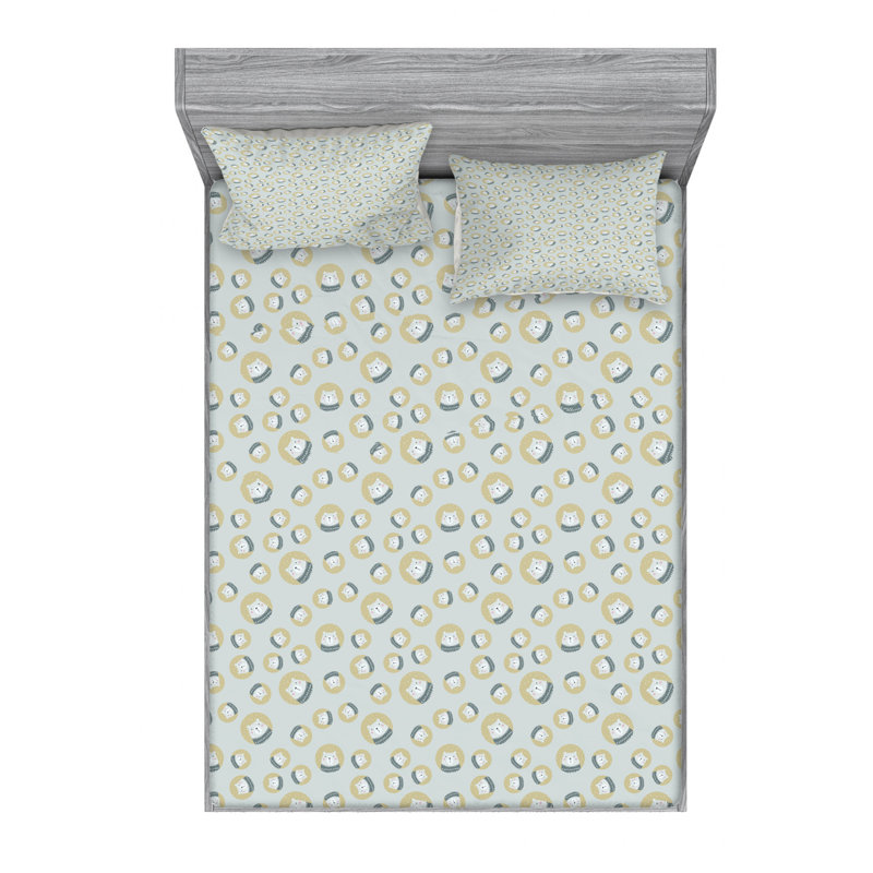 Scandinavian Microfiber Sheet Set, Queen Sheet Set with Fitted Sheet