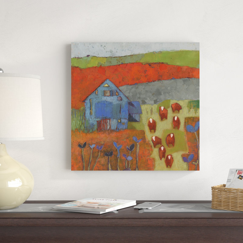 " Dillwyn Barn " by Sue Jachimiec Painting Print, 20" H x 20" W
