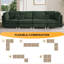 Canapé modulaire 126 po en velours côtelé-100418469