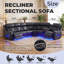 Ensemble de canapé inclinable électrique moderne en cuir véritable avec Bluetooth-237058378-237632469