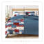 Ensemble de courtepointe réversible rouge / blanc / bleu Patchwork-110847152