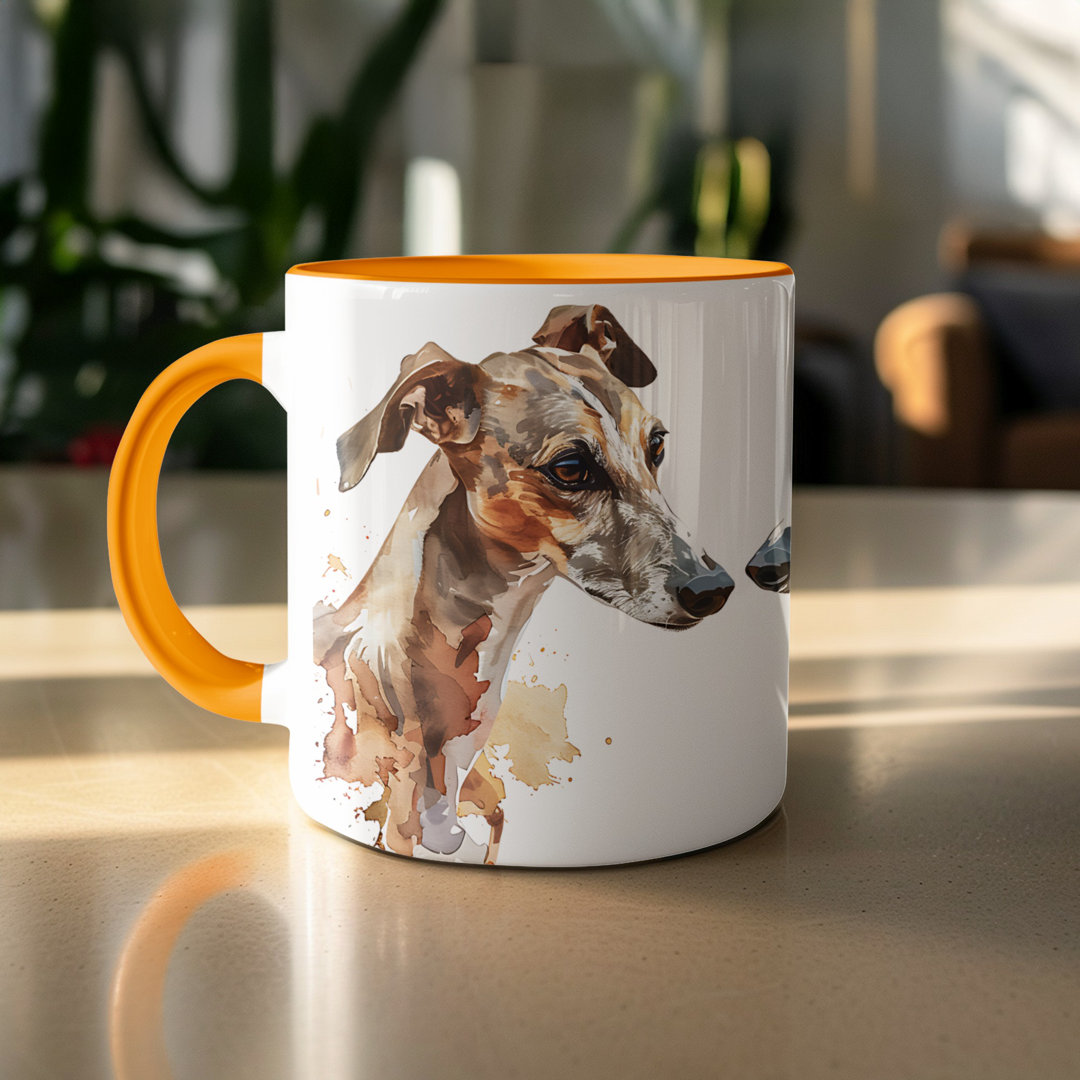 Set of 3 – 11oz Watercolour Three Boxer Dogs Design Coffee Mug