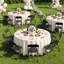 Chaises pliantes empilables en plastique, chaises de salle à manger de mariage pour l'extérieur-572775855