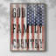 «God Family Country Flag», reproduction encadrée - bois massif-820106822