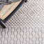 Tapis gris / ivoire Stroudsburg tissé à la main-565396250